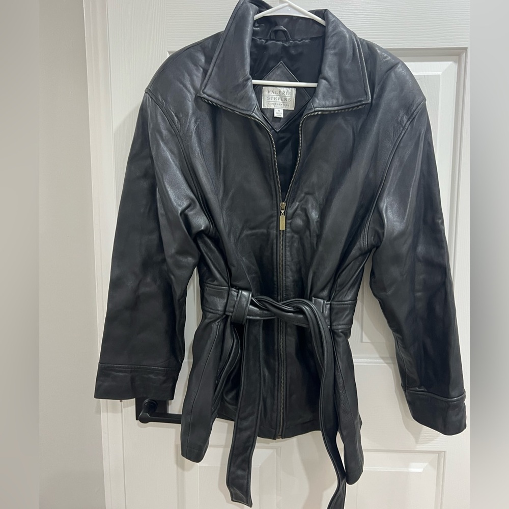 Valerie Stevens lamb Leather Jacket